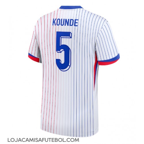 Camisa de Futebol França Jules Kounde #5 Equipamento Secundário Europeu 2024 Manga Curta